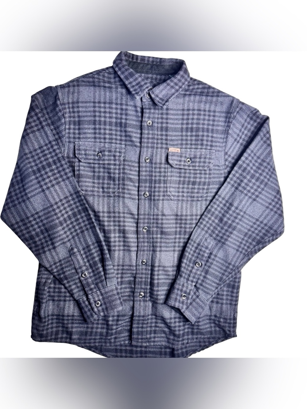 Orvis Men’s Plaid Flannel Shirt Jacket Button Up with Pockets